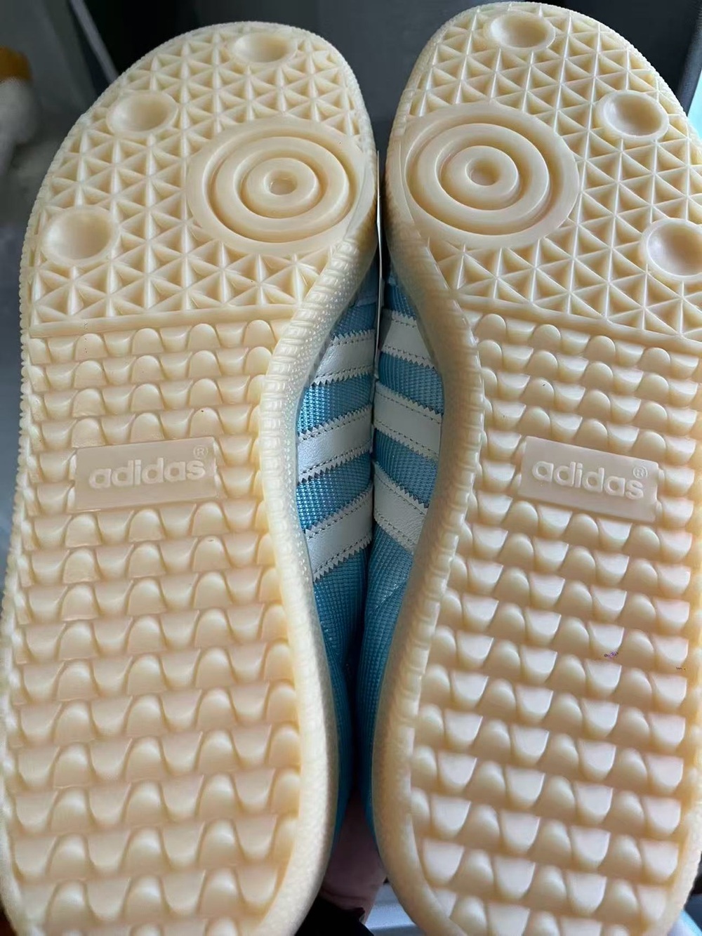 adidas Light Blue and White Samba-Style Men's Sneakers - Picture 7 of 7